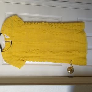 Kate Spade Tiered Ruffle Dress Yellow